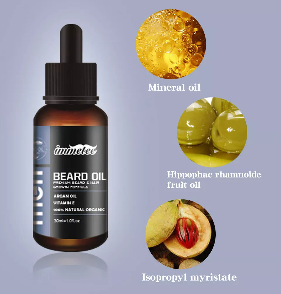 100 Natural Beard Growth Oil Onaluxe